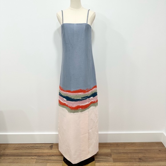 Rare Tory Burch Painterly Jacquard Strapless Gown Dress - Picture 7 of 12